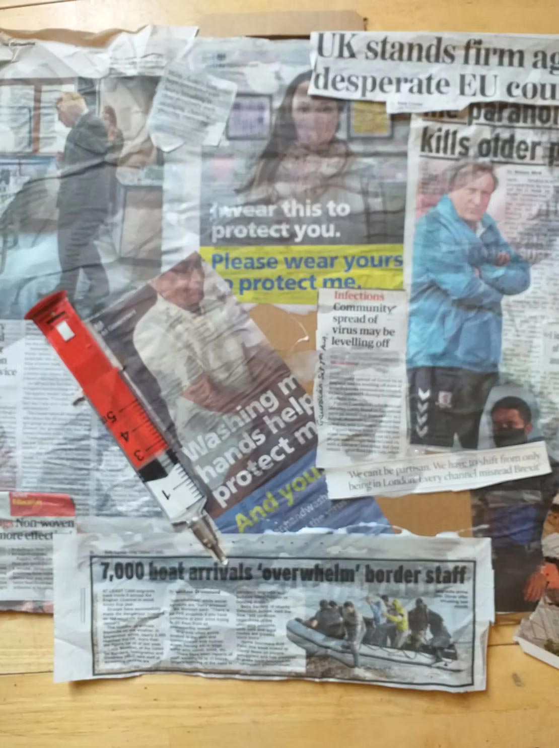 Imbedding fear threw the media, collage